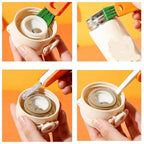 3-in-1 bottle cleaning brush with spiral and hook attachments for deep cleaning.