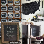 Blackboard wall sticker roll with chalks, ready for application.