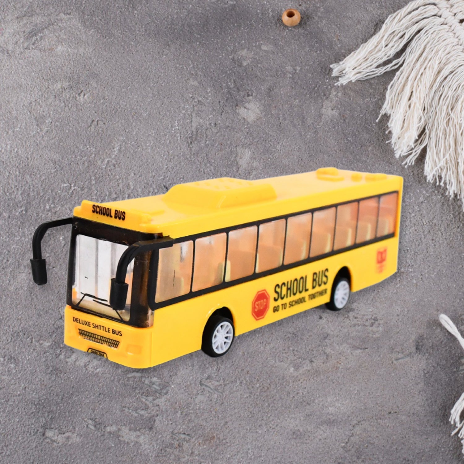 Urban style yellow mini bus toy suitable for collectors and kids