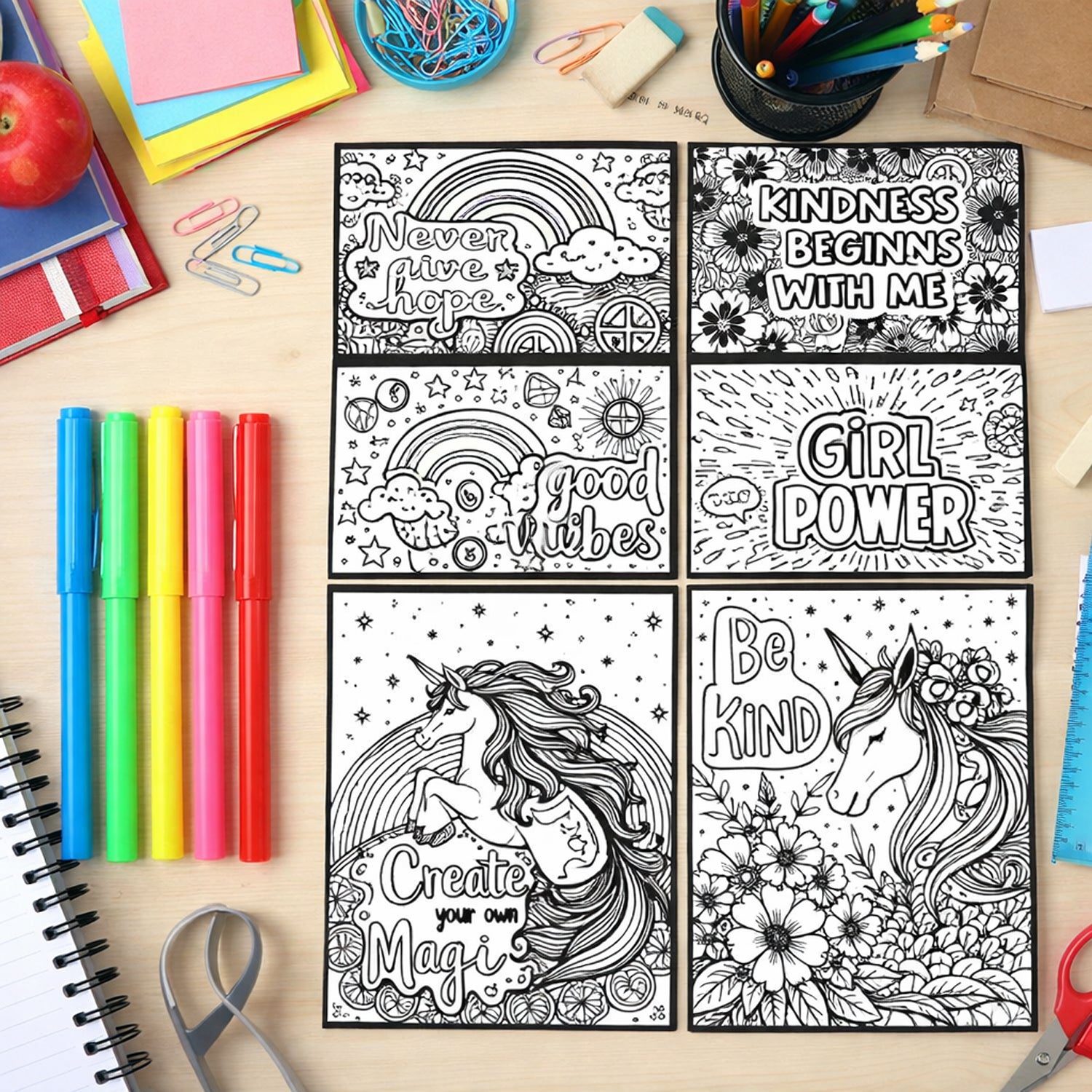 Kids colouring poster from Creative Kids Colouring & Activity Poster Set