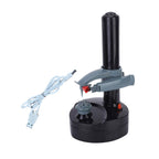 Electric vegetable peeler quickly peeling a potato in the kitchen