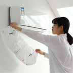 Foldable AC cover neatly stored, highlighting its compact design.