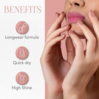 Rich pigment gel nail polish in pastel peach for chip resistant nails