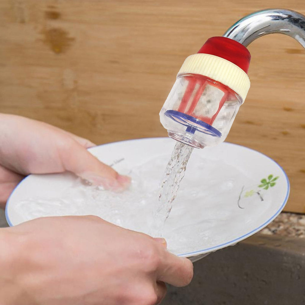 Diagram showing the easy-to-clean mechanism of the Water Tap Filter.