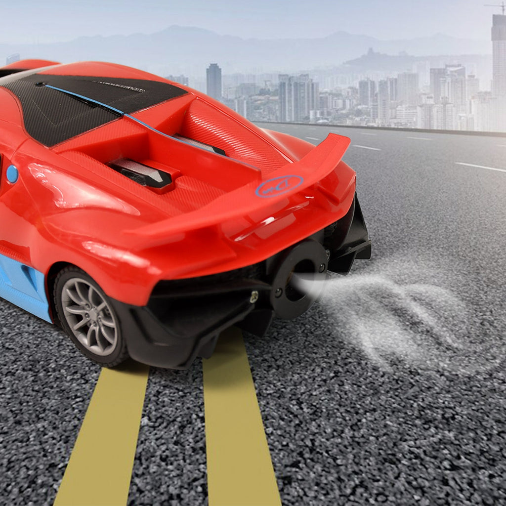 Top angle view of Electric High-Speed RC Sports Car with sleek design