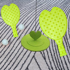 Kid-friendly design of a vibrant plastic table tennis racquet and ball set, ready for fun.