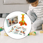 Transparent 3D magnetic marble run puzzle showing track and tiles