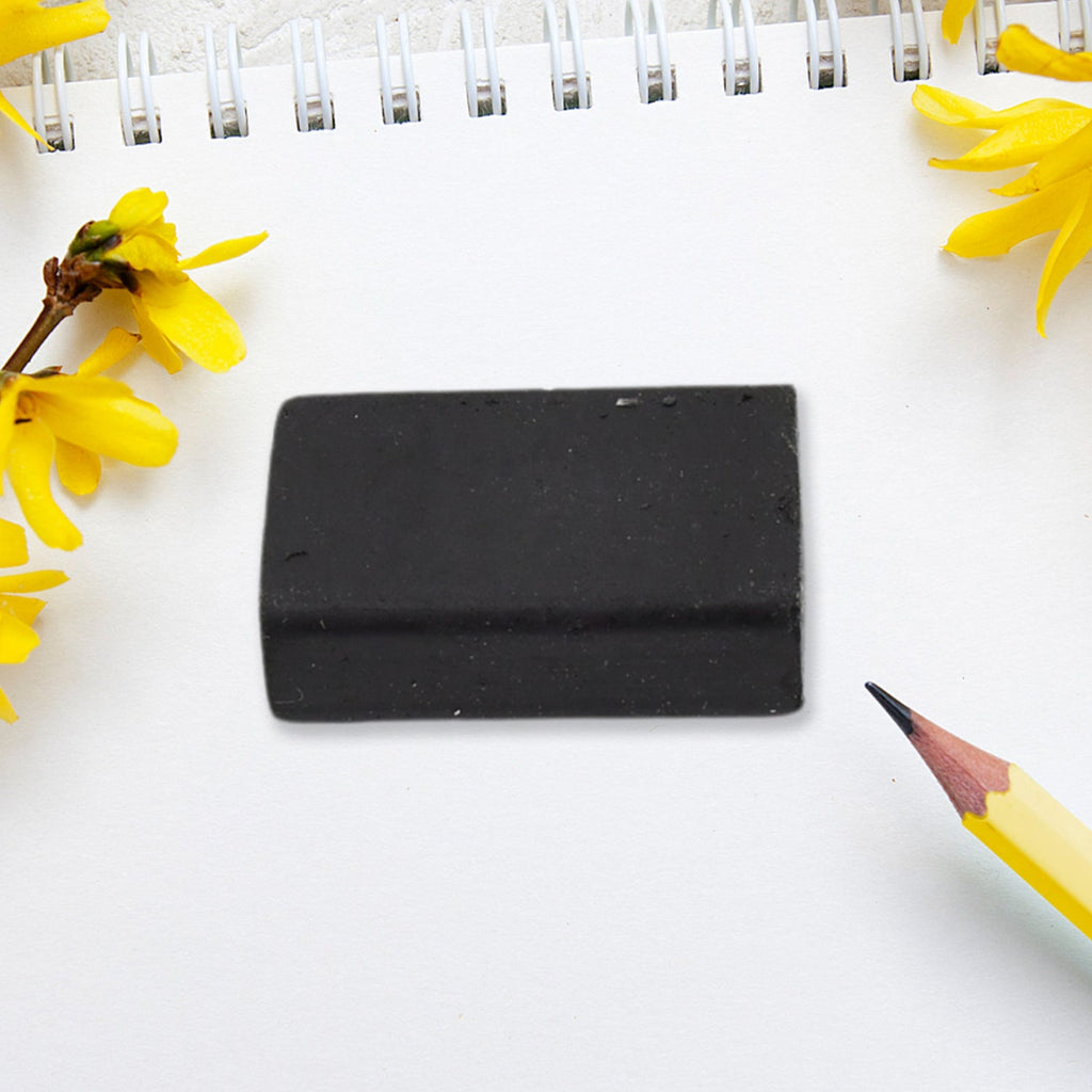 Close-up of a fancy kids eraser with a unique pattern.