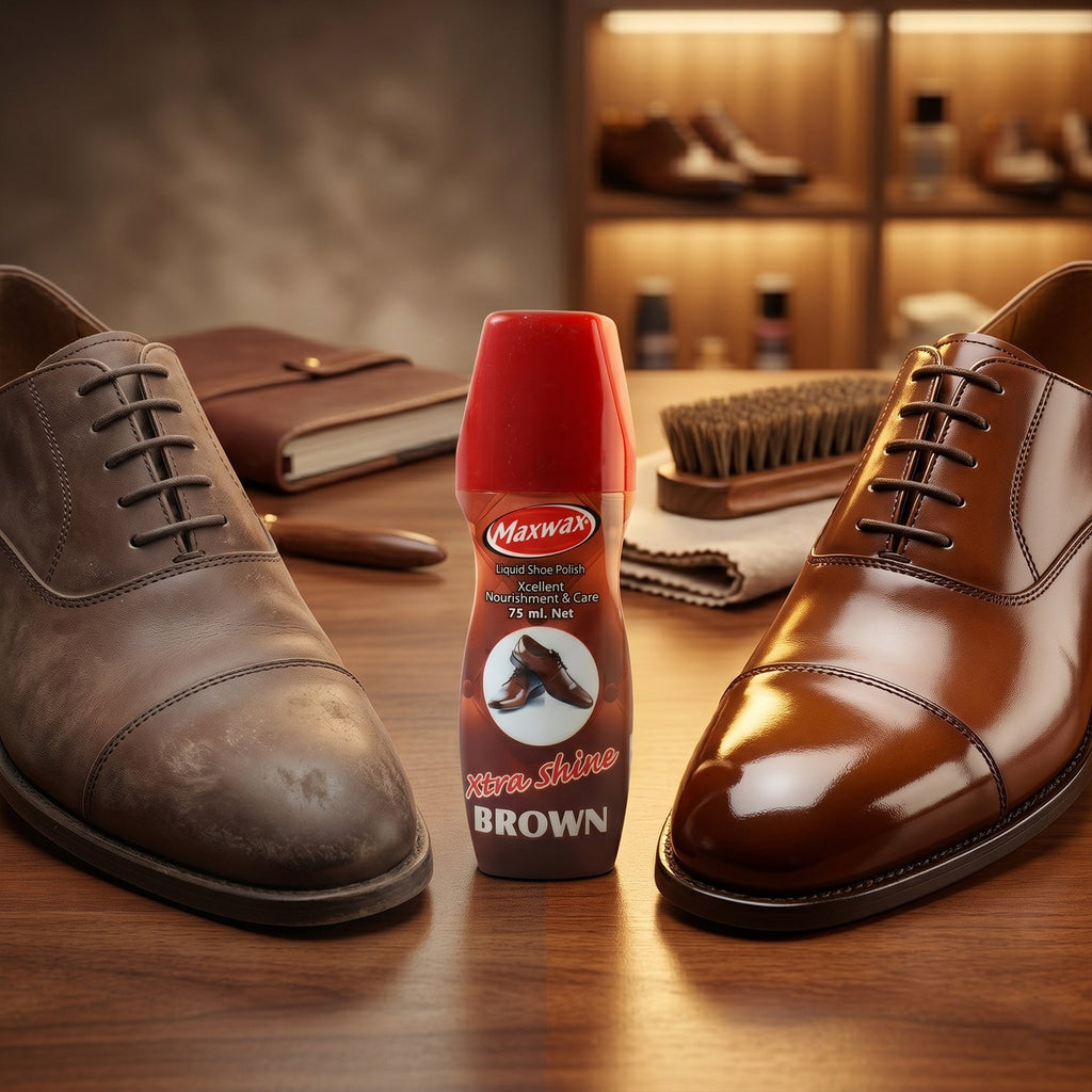Shine shoe polish liquid with sponge applicator