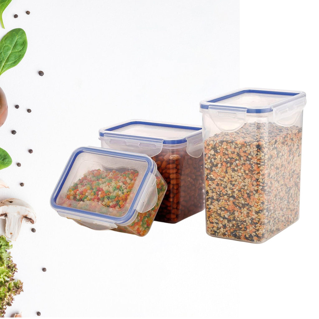 Airtight food storage containers showcasing their leak-proof seal.