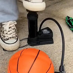 Compact manual foot air pump folded for storage