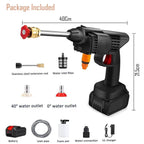 Close-up of the versatile spray gun with adjustable nozzle for car cleaning.