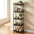 Storage organizer trolley with multipurpose compartments and mobility
