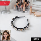 Stylish pearl flower headband for girls and women