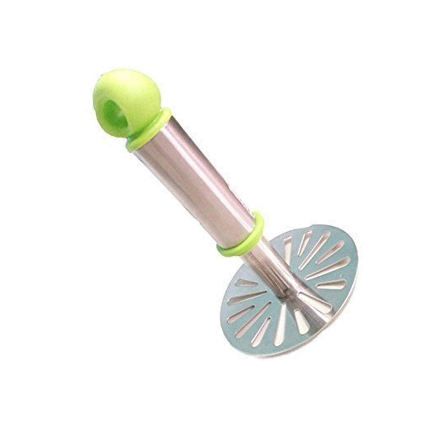 Close-up of the Ganesh potato masher showing its sturdy construction.