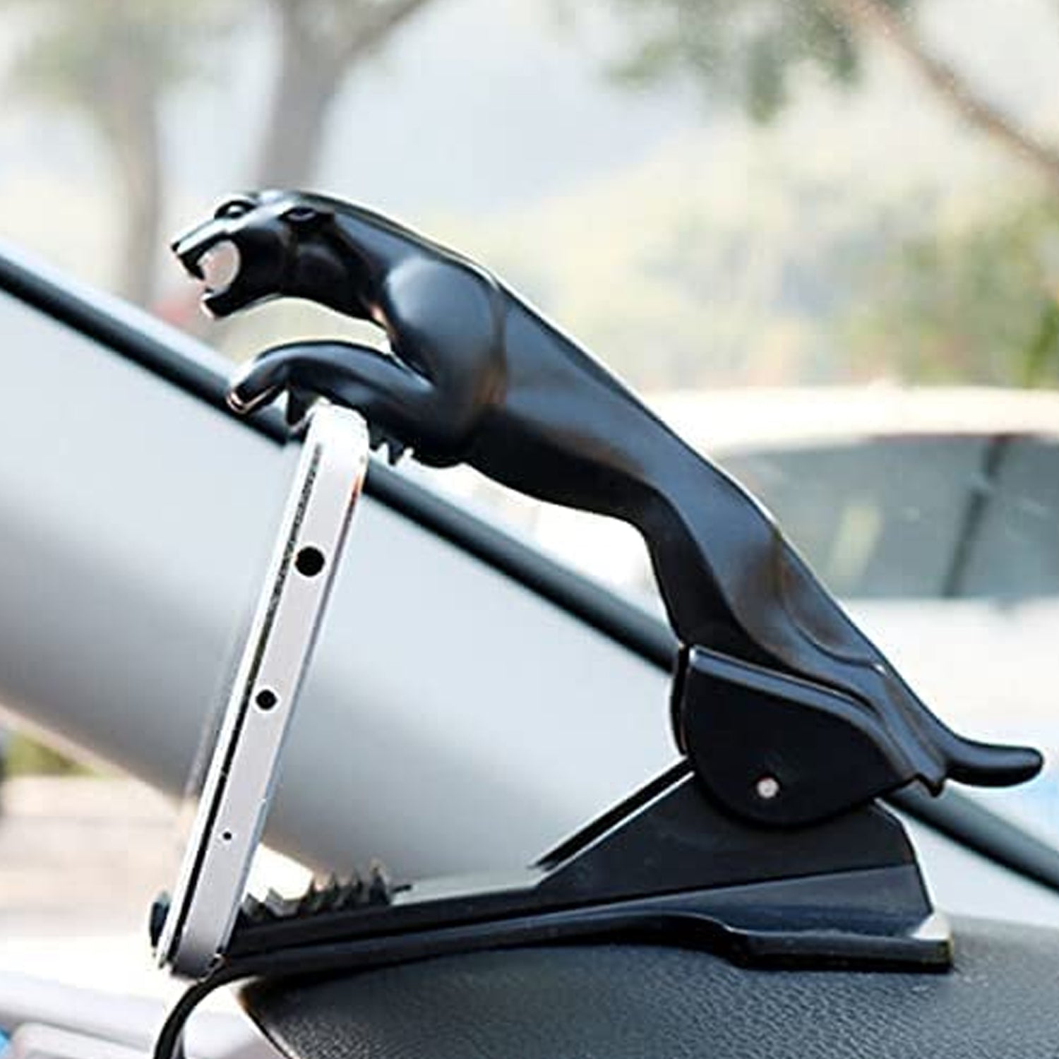 Side view of the PHOBIA car phone holder showcasing its 360-degree rotation feature.