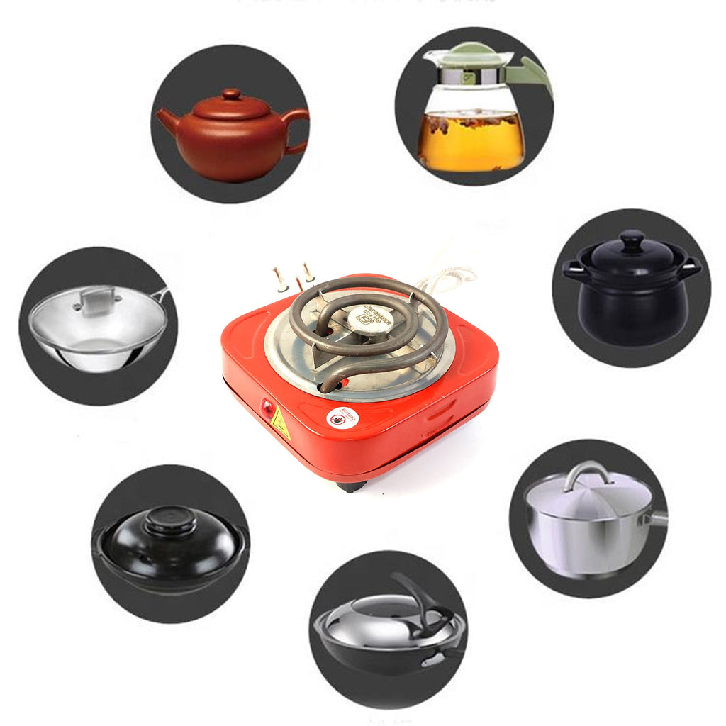Electric heater stove with single burner for efficient heating cooking