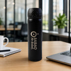 Water bottle illustrating double wall stainless steel build