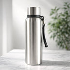 Hot and cold steel water bottle with leak-proof lid