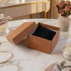 Jewellery storage box with elegant outer finish and soft inner cushion
