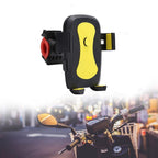 Adjustable motorcycle phone mount shown from a side angle.