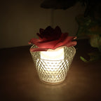 Box packaging of LED rose flower flameless tealight candle set