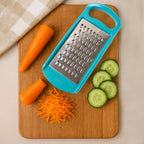 Top view of Supermom cheese grater blade and ergonomic handle