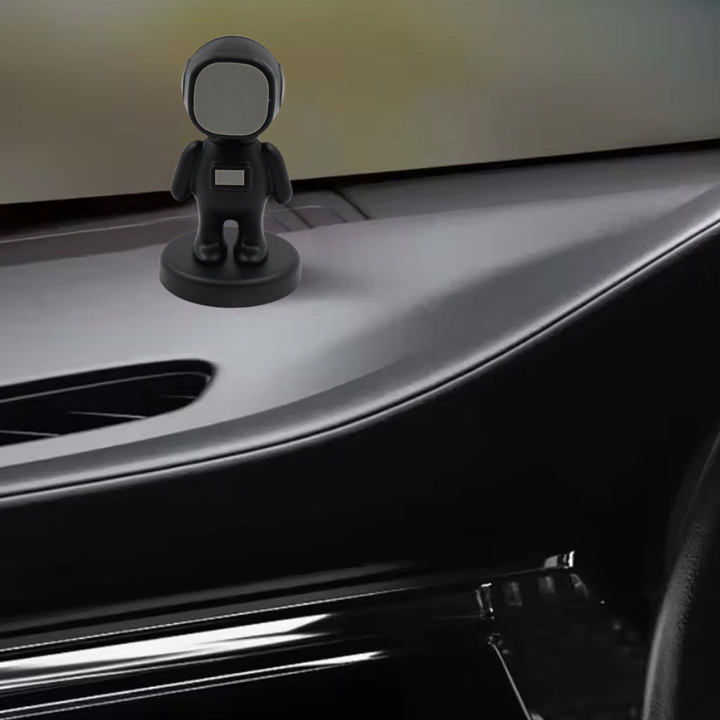 Smartphone mounted on the astronaut magnetic phone holder, ready for navigation.