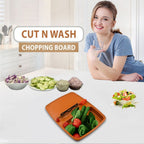 Side view of the Cut & Wash Box, highlighting its drainage features for clean vegetables.