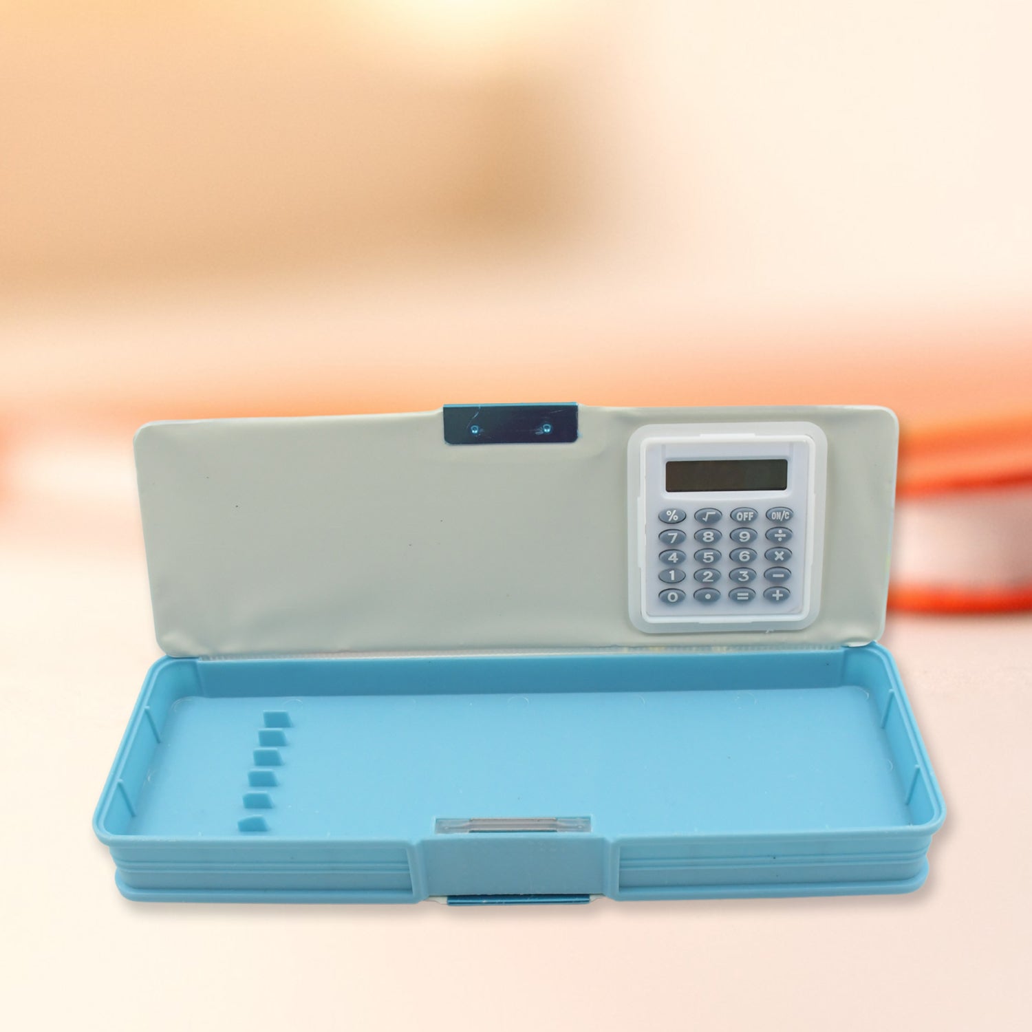 Double-sided geometry box featuring a calculator, perfect for school art and math.