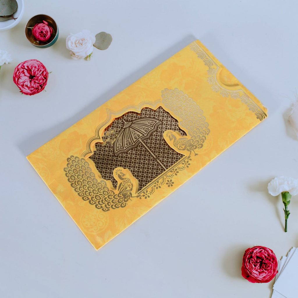 A set of 10 vibrant, purse-shaped Shagun Envelopes for cash gifting at Indian celebrations.