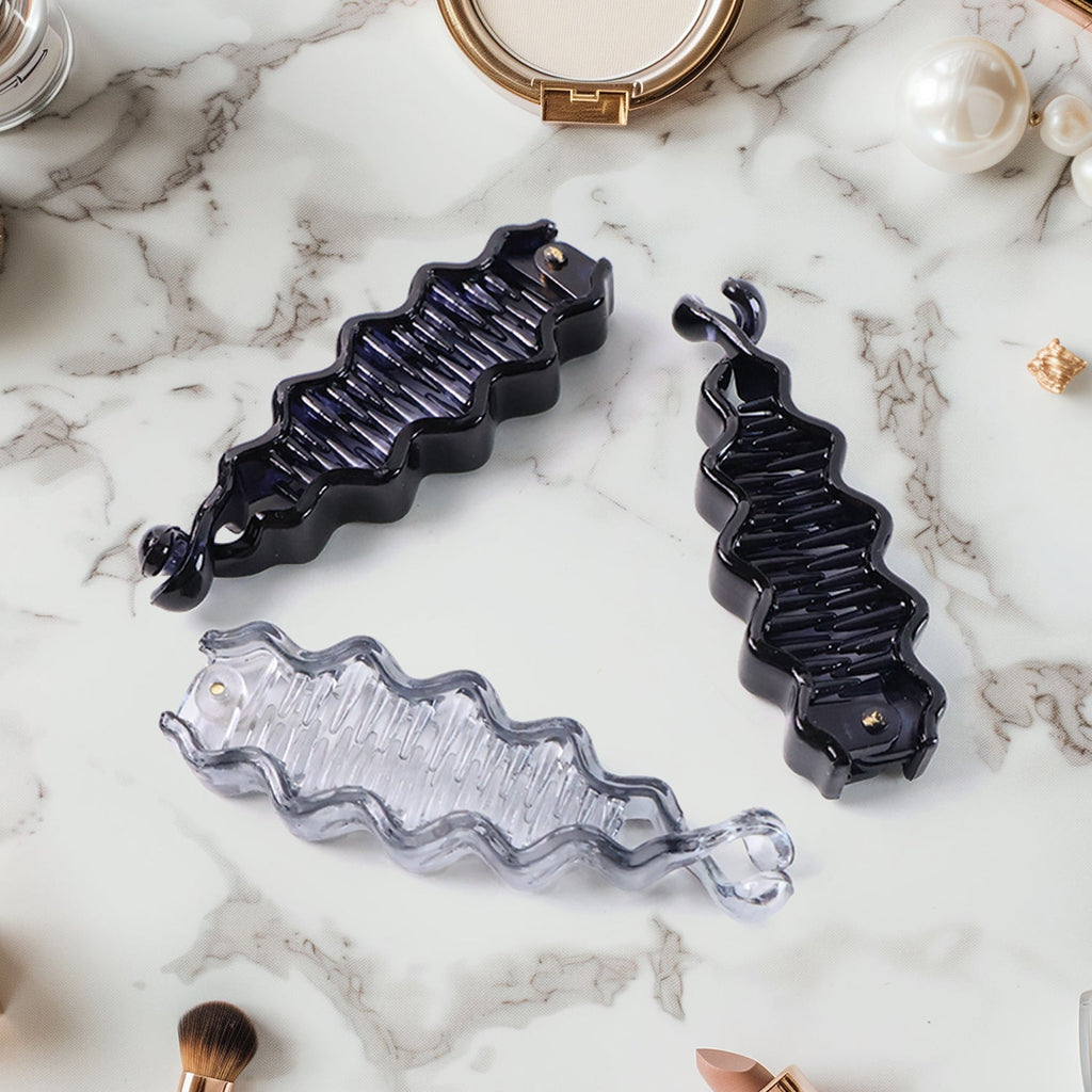 Multi-colored strong hold hair claw clips set