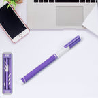Black gel pen showcasing ergonomic anti-slip grip and sturdy clip