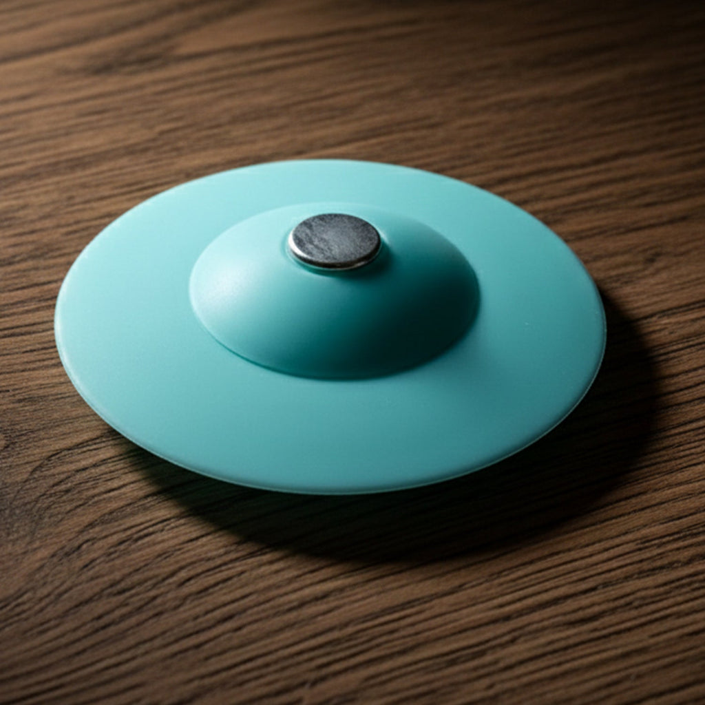 Kitchen sink drain fitted with silicone hair catcher tool