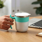 Insulated bottle from 5-in-1 travel essentials set keeping drinks hot or cold