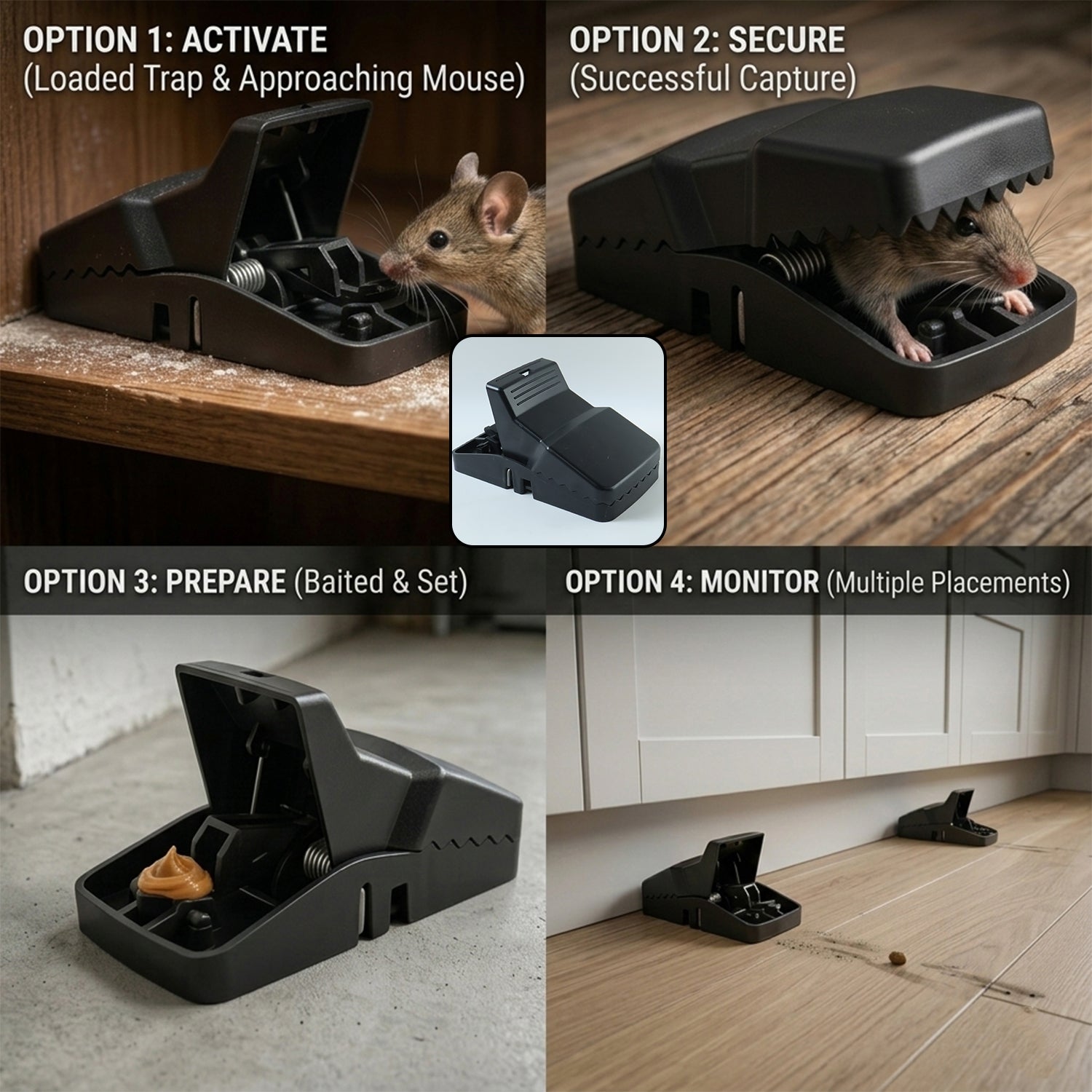 Indoor heavy duty mouse trap for pest management