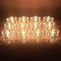 Set of 12 LED crystal-effect flameless smokeless candles for home decoration