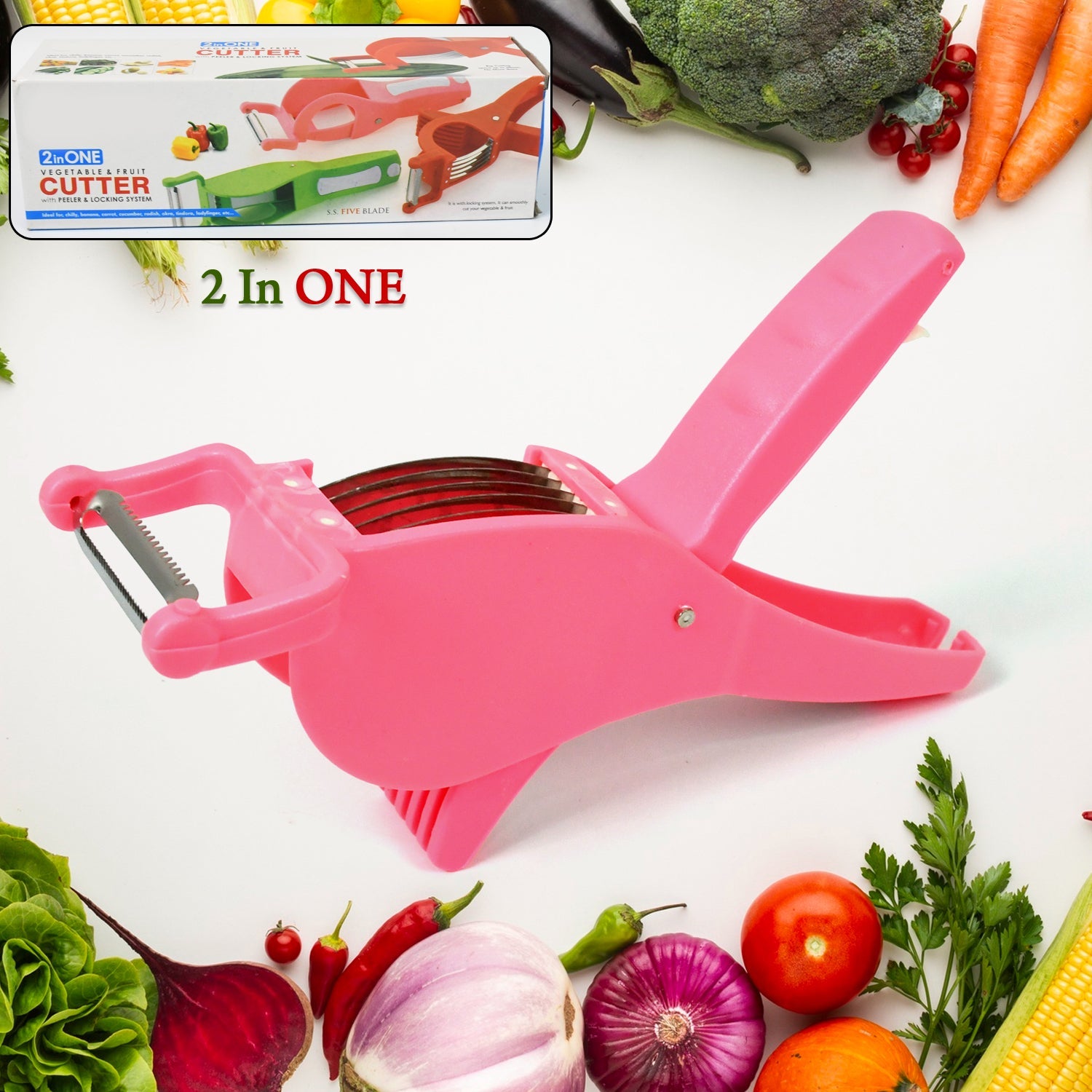 Ergonomic design of the vegetable and fruit peeler for comfortable handling.