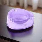 Compact transparent purple ashtray for personal or office use