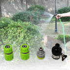High-pressure hose sprayer connected to a garden hose, ready for action.