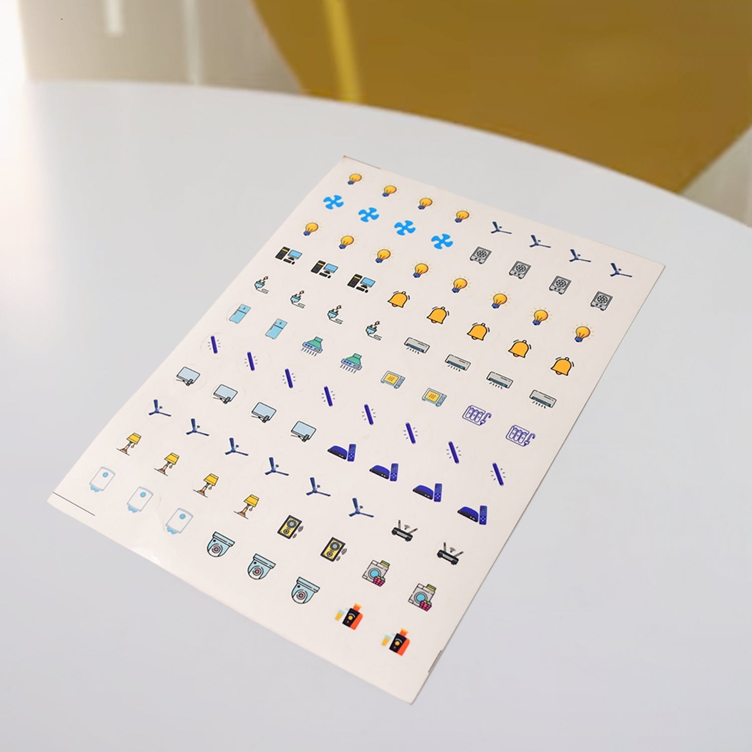 Smart Switch Icon Sticker Sheet sample applied on home switchboard