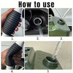 Complete manual liquid transfer pump set for fuel and water