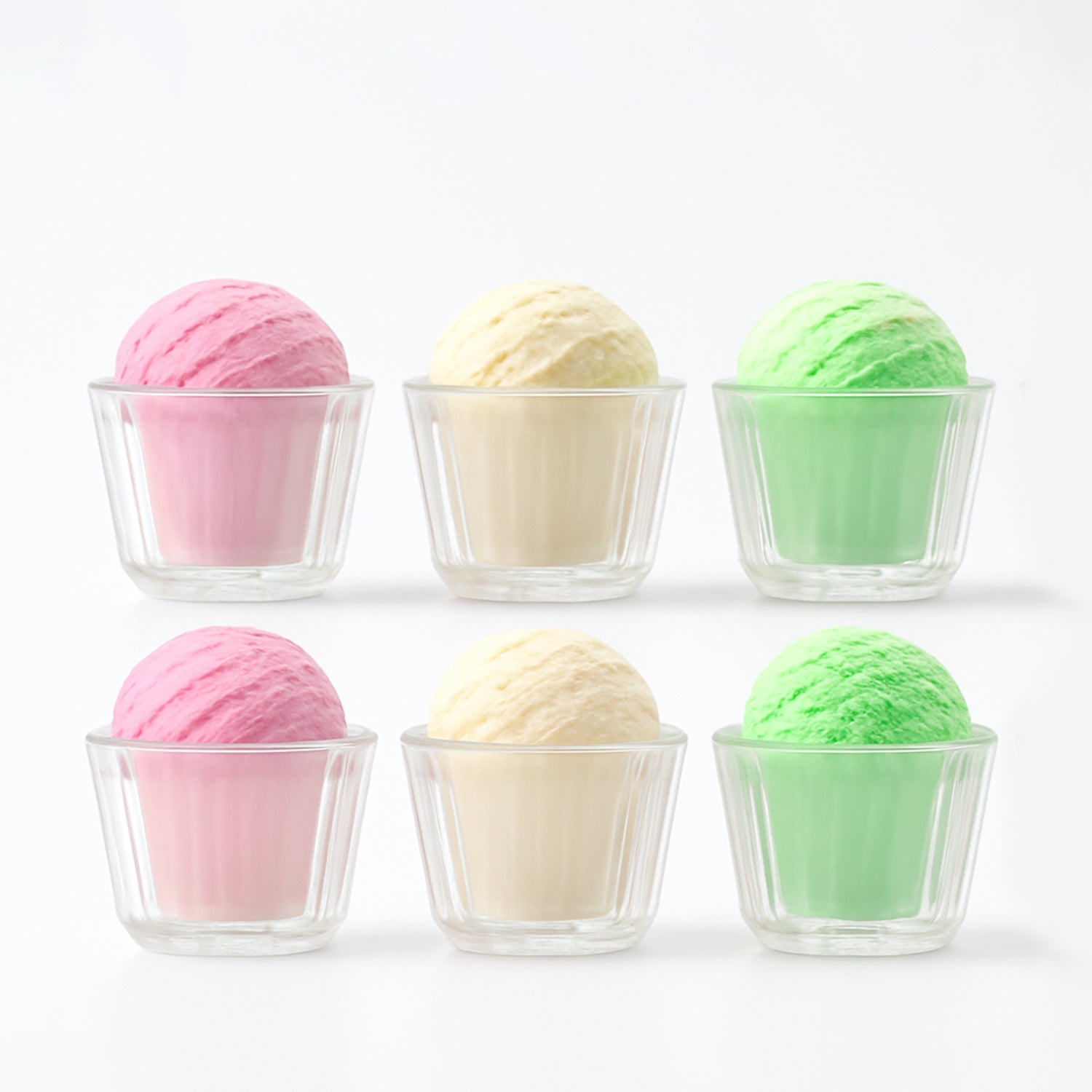Transparent plastic bowls used as snack nests and dessert cups