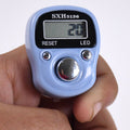 Portable digital finger counter with light on finger for accurate tallying