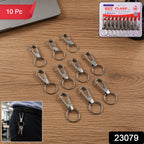 Sturdy metal key clasp with key ring for versatile key holding
