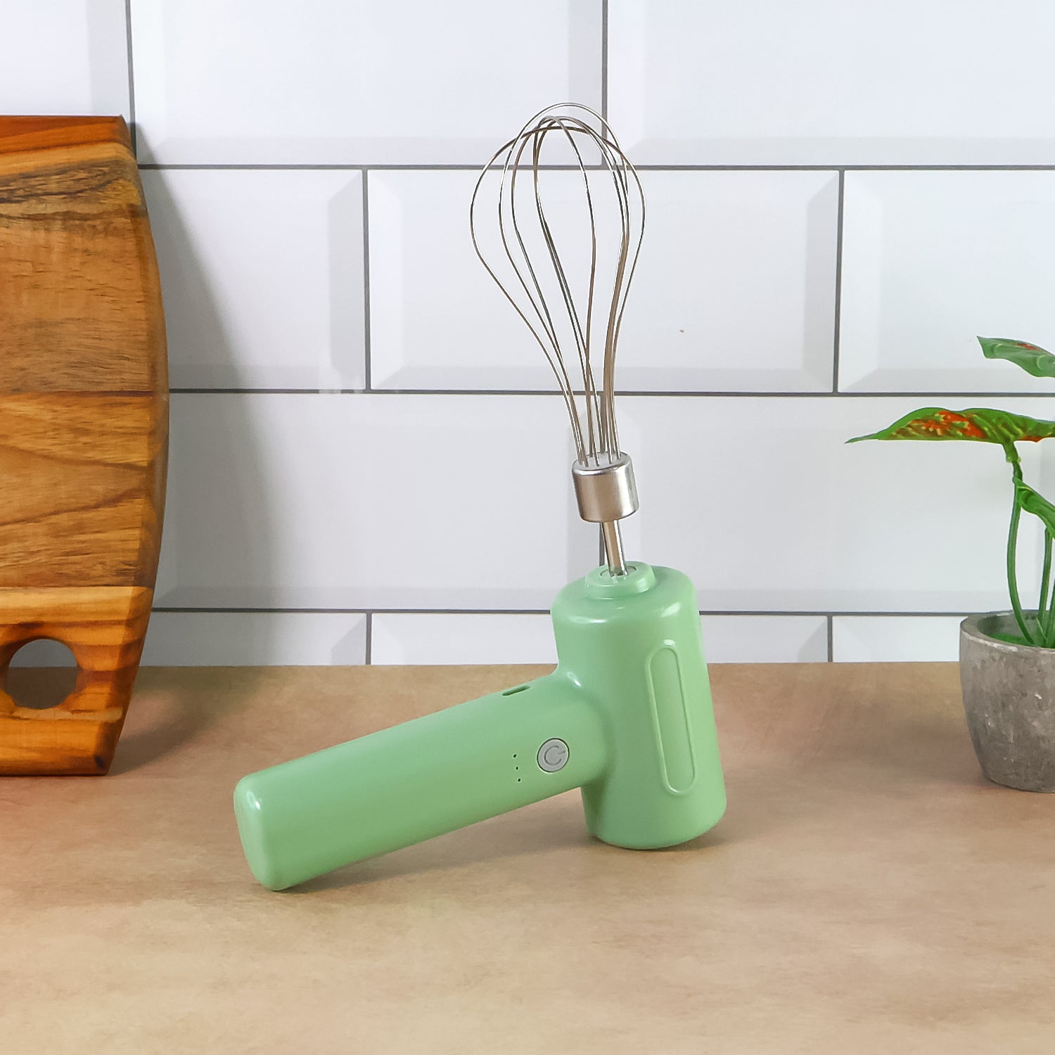 Side profile of the Cordless Electric Whisk showing its compact design.