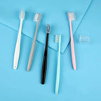 Soft touch toothbrush for kids and adults with hygienic travel cover