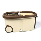 Complete Spin Mop with Bucket set, featuring a durable stainless steel rod.
