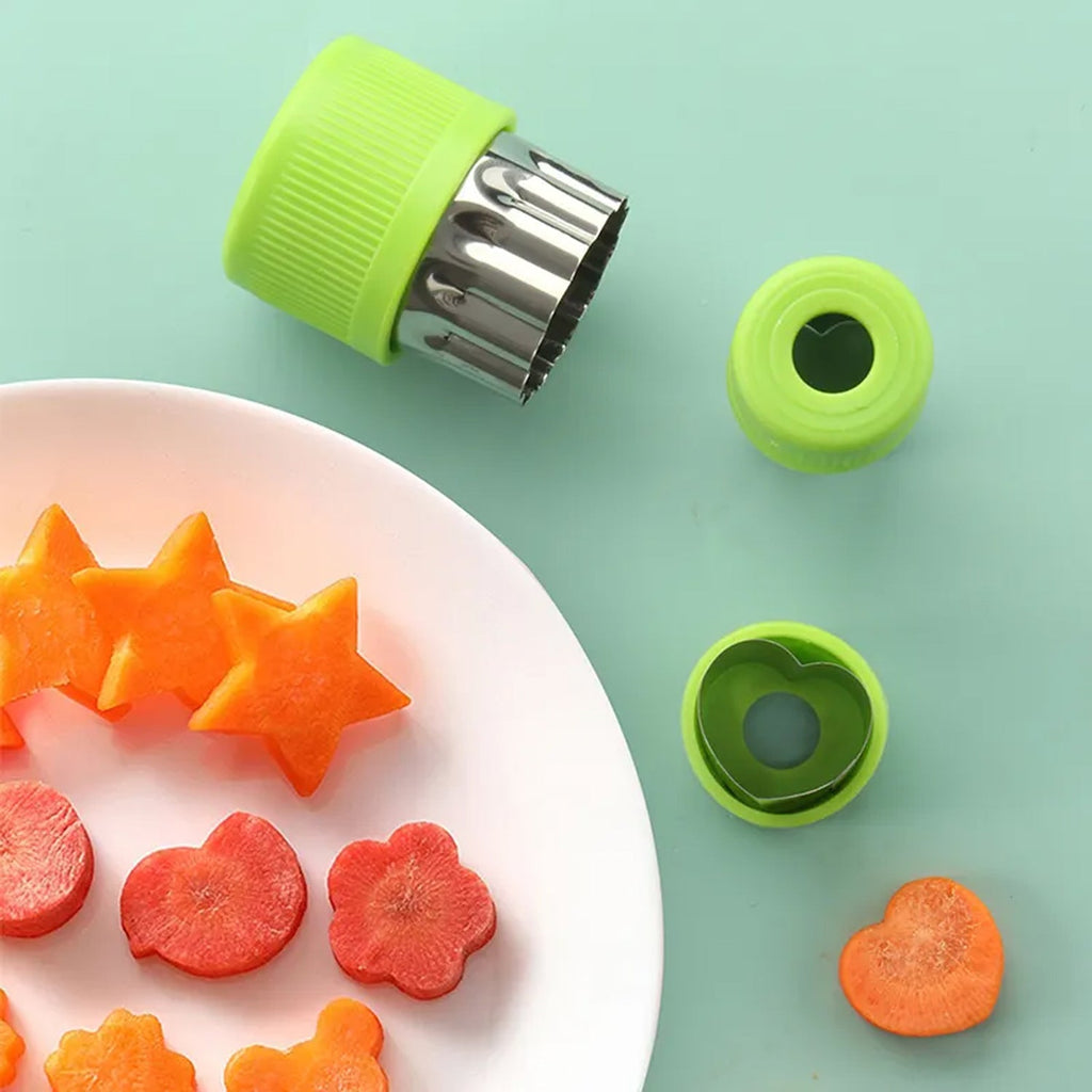 Close-up of durable stainless steel cookie cutters featuring comfortable PP handles.