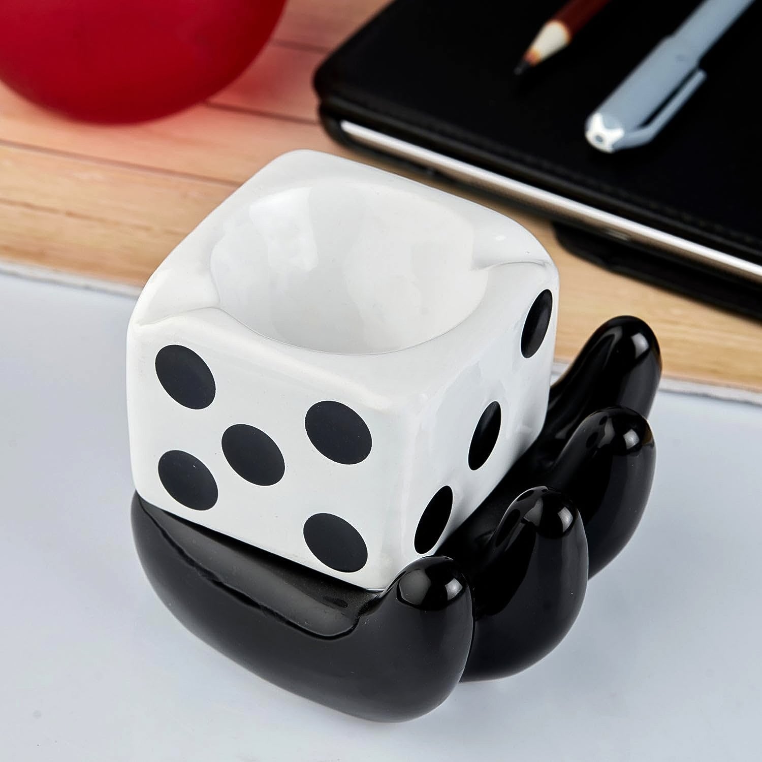 Unique colourful ashtray showcasing retro-inspired smoking accessory